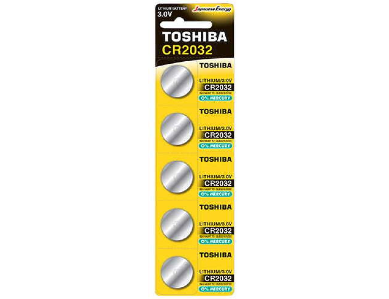 Батарейка Toshiba CR-2032 Lithium 5 шт