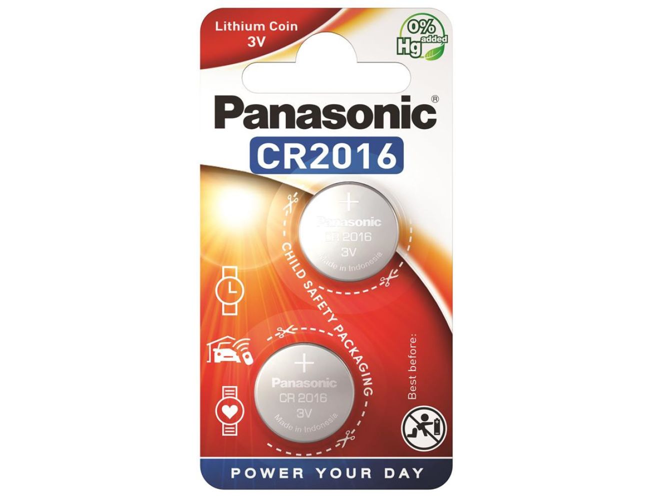 Батарейка Panasonic CR-2016EL/2B