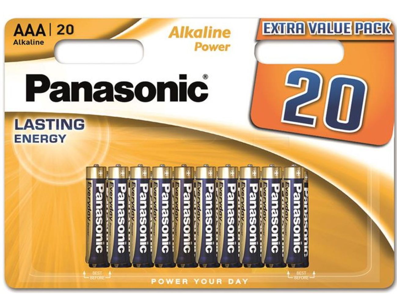 Батарейка ААА Panasonic Alkaline Power LR03 1.5V блистер 20 шт.