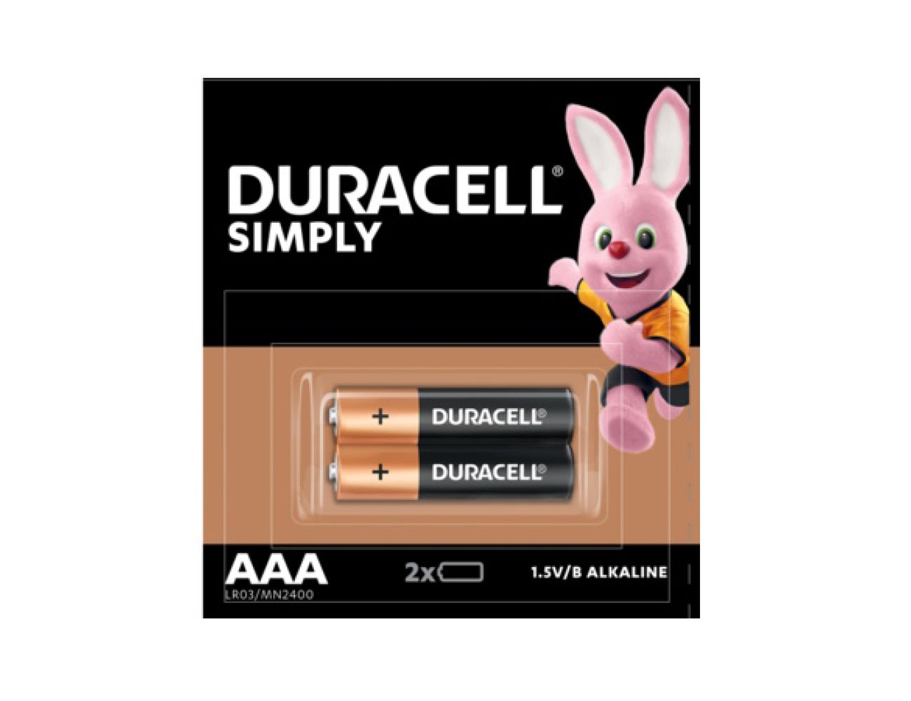 Батарейка ААА Duracell Basic LR03 1.5V Alkaline 2 шт. отрывная упаковка