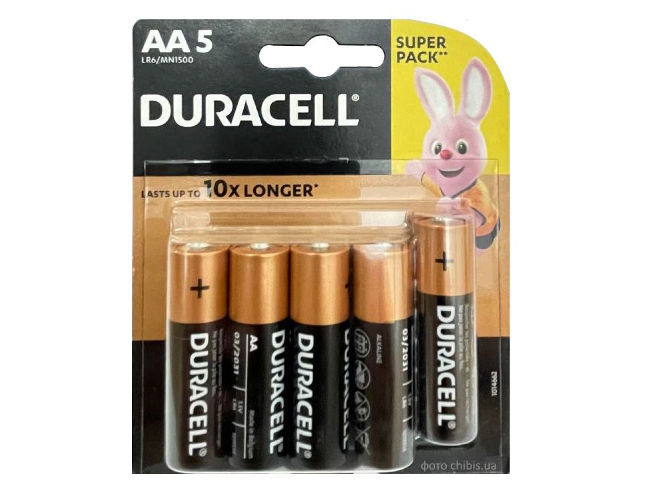 Батарейка Duracell LR06 MN1500 1.5V alkaline 5 шт 5000394047006