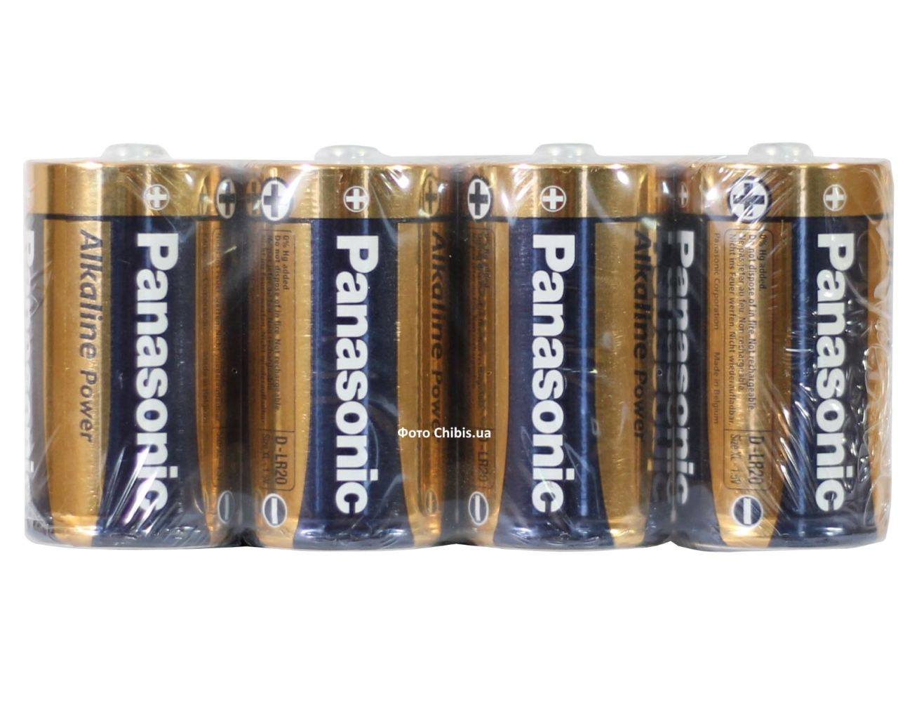 Батарейка D Panasonic Alkaline Power LR20 1.5V пленка 4/4 шт