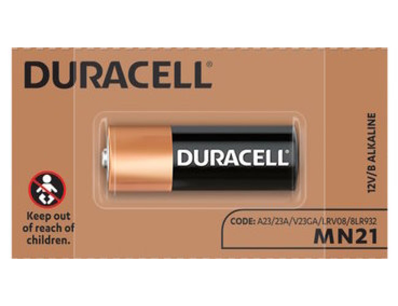 Батарейка Duracell MN21 alkaline 12V 1 шт. отрывная 5000394132023