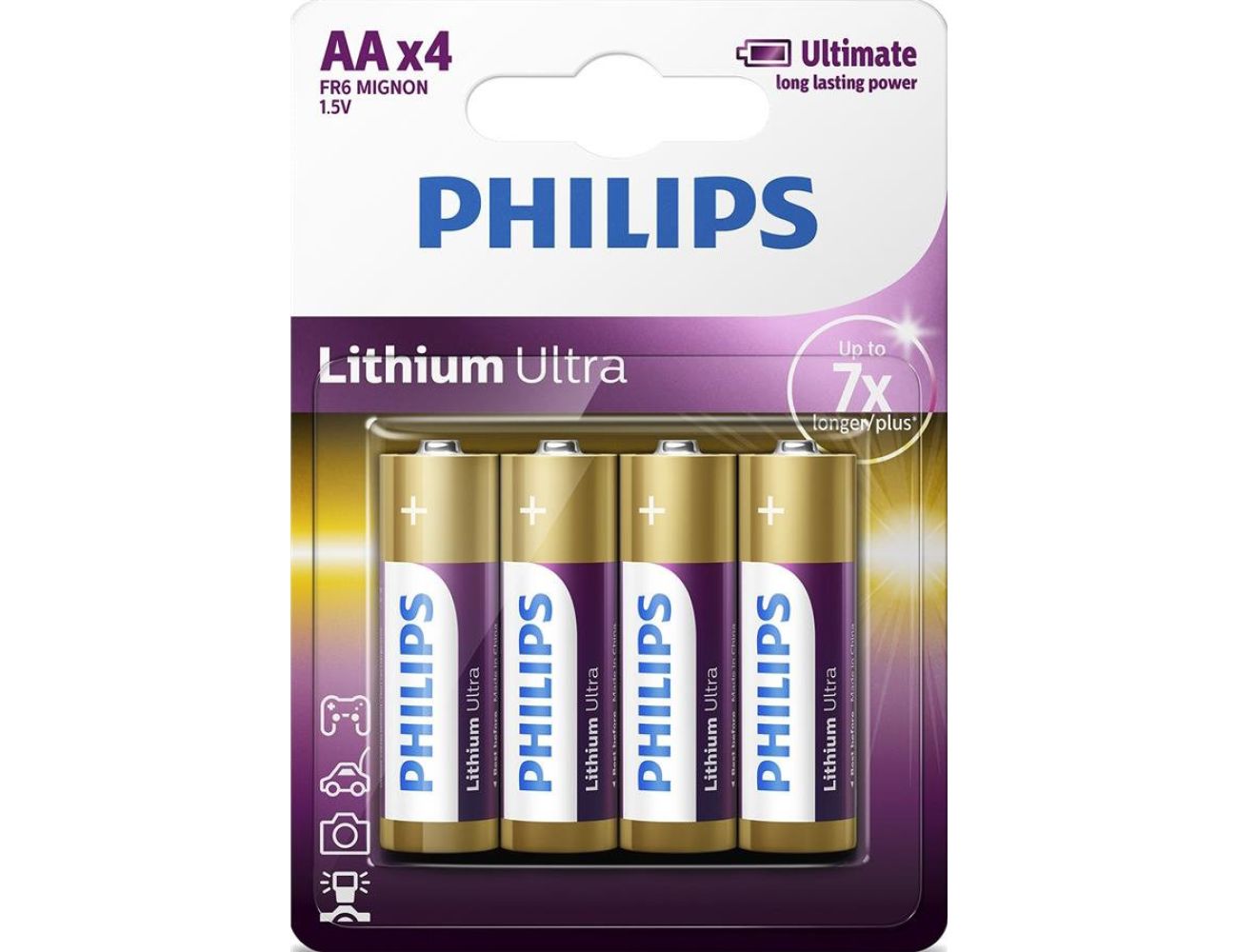Батарейка Philips Lithium Ultra AA 4 шт FR6LB4A/10 