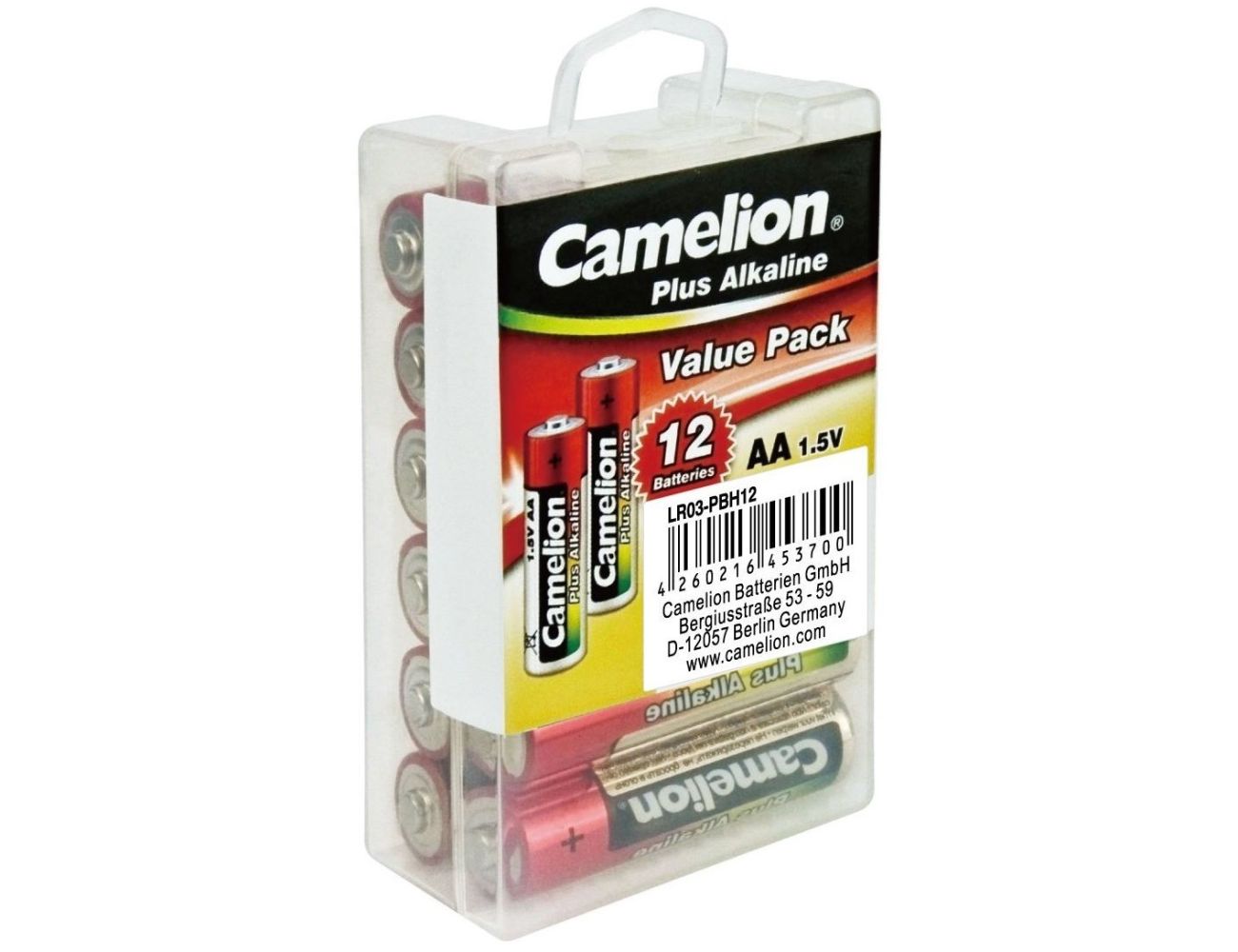 Батарейка АА Camelion Plus Alkaline LR06 1.5V коробка 1/12 шт. 
