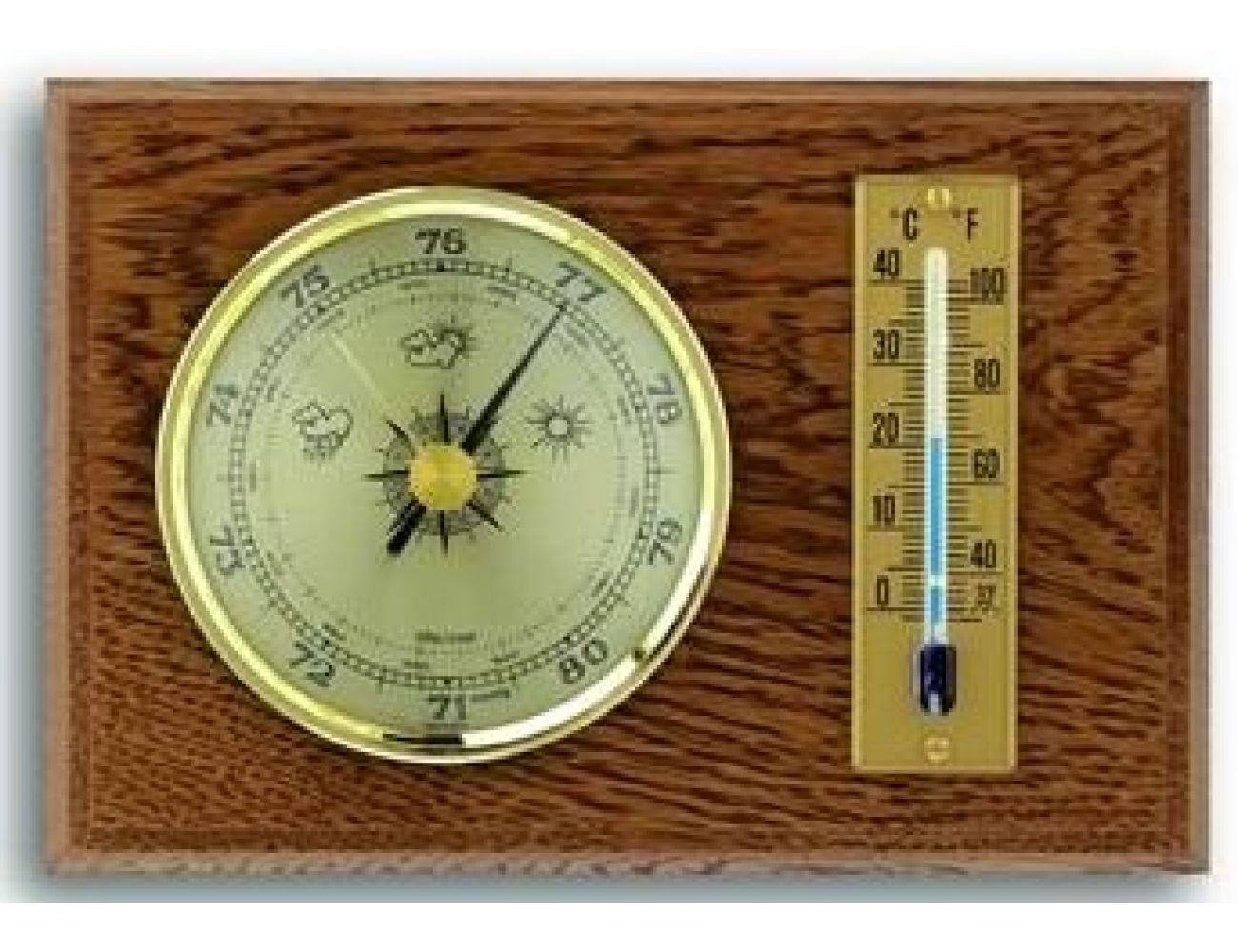 Барометр TFA (451001B) с термометром, дуб