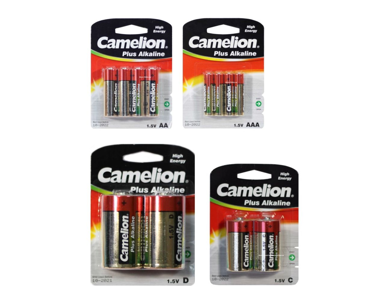 Батарейки Camelion Alkaline 1.5V AA / AAA / LR14 / LR20 и 9V комплект