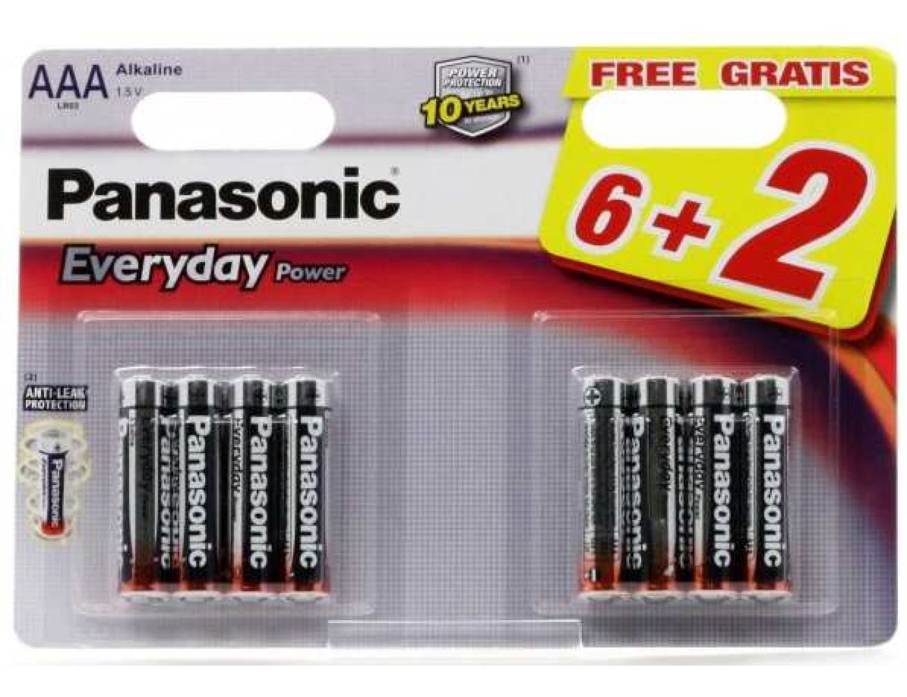 Батарейка ААА Panasonic Everyday Power 6+2 LR03 1.5V alkaline 8 шт