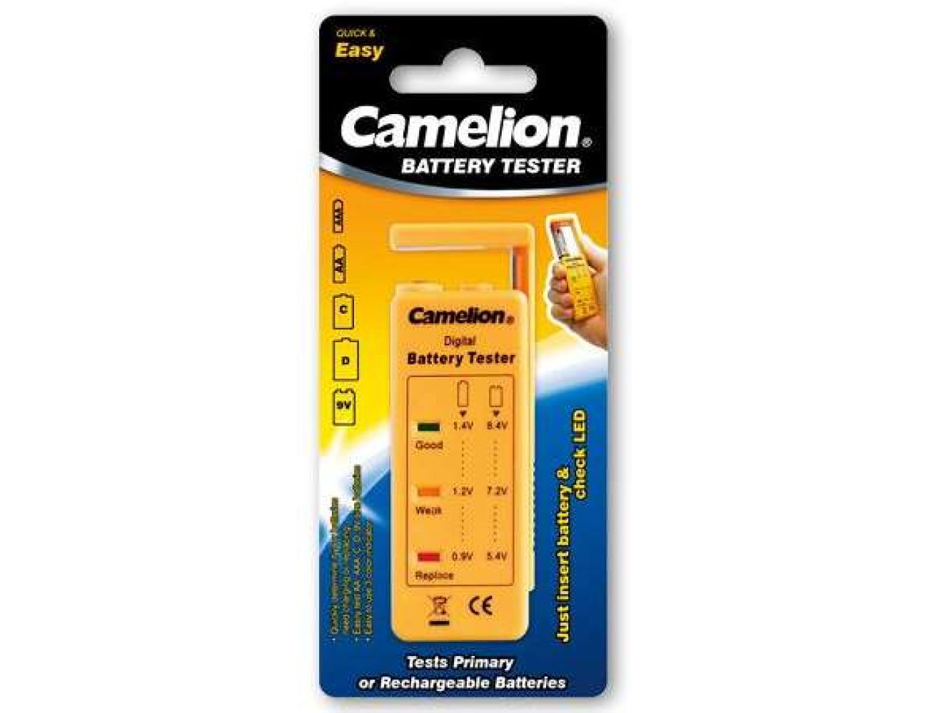 Тестер для батареек и аккумуляторов Camelion BT-0503