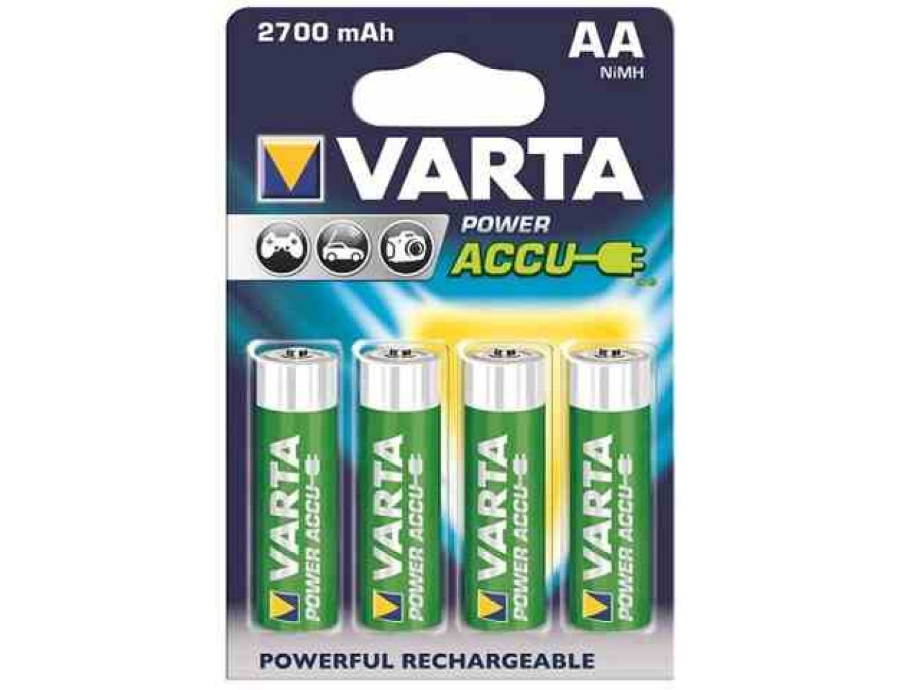 Аккумуляторные батарейки АА Varta 2700 mAh Power (HR6 Ni-MH) 4/4 шт. 56766101404