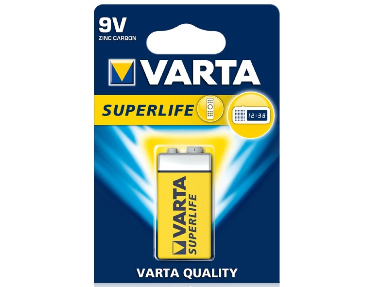 Батарейка Крона Varta Superlife 6F22 9V Цинково-угольная пленка 1шт.