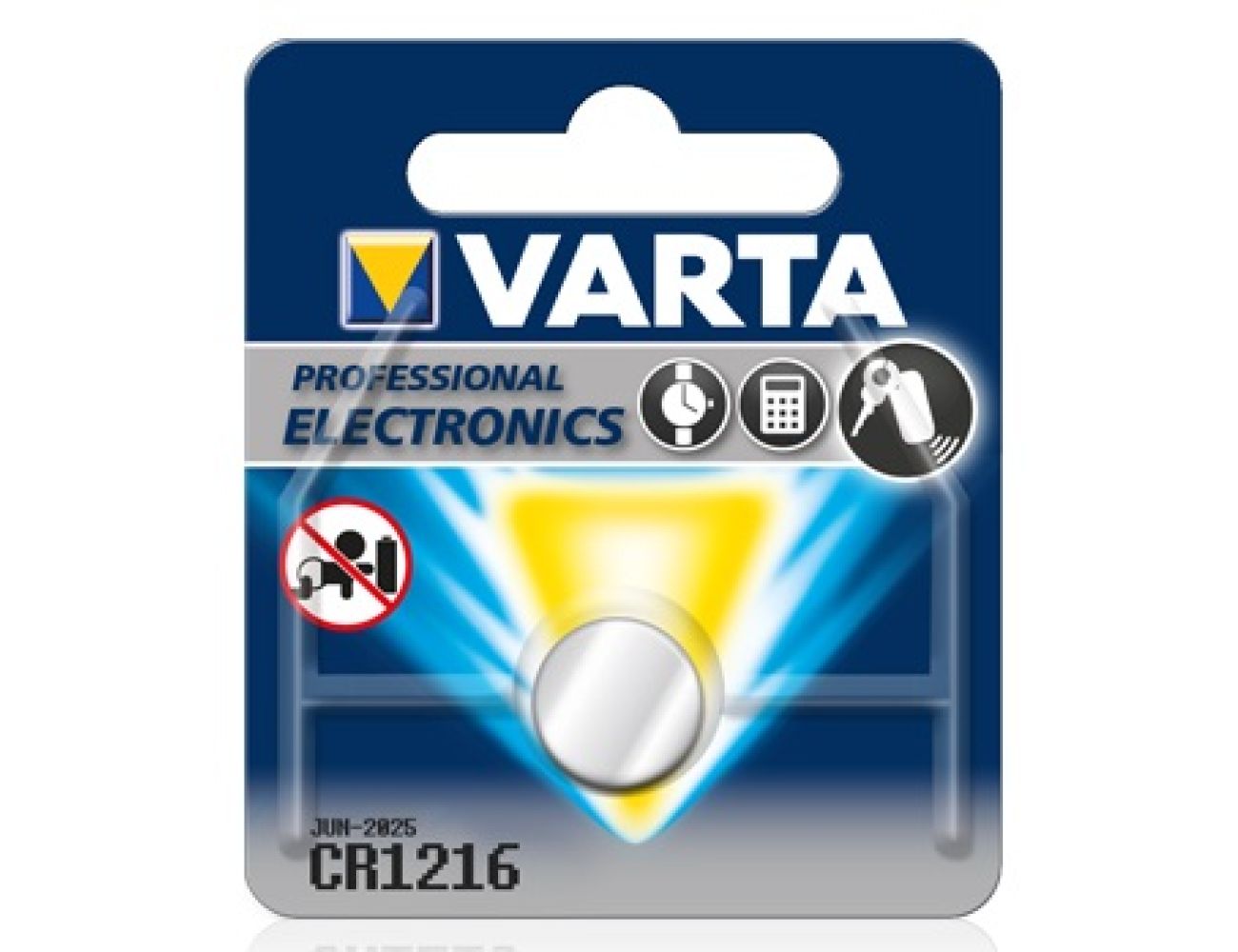 Батарейка Varta CR1216 Professional Electronics(25mAh, 3V, Литиевая) 06216101401