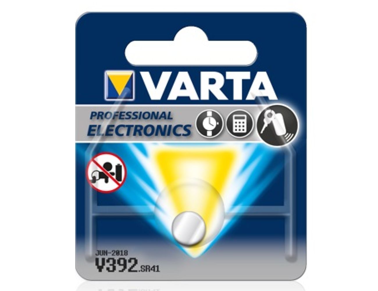 Батарейка V392 Varta SR41 1.55V Оксид Серебра 1 шт.