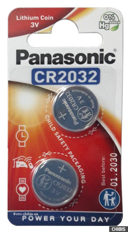 2032 батарейка Panasonic 3V Литиевая 2 шт. | Chibis