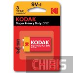 Батарейка 6F22 9V Kodak Super Heavy Duty Zinc 1 шт. блистер