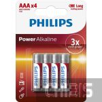 Батарейки Philips AAA Power Alkaline 4 шт