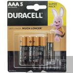 Батарейка Duracell LR03 MN2400 Alkaline Basic 5 (4+1) шт. 5000394052444