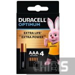 Батарейка LR03 DURACELL Optimum 4 шт. 5000394158726