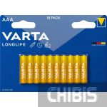 Батарейка ААА Varta Longlife LR03 1.5V Alkaline блистер 10/10 шт. 04103101461