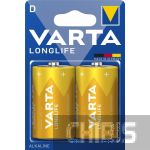 Батарейка LR20 Varta Longlife D 1.5V Alkaline блистер 2 шт. 