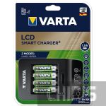 Зарядное устройство АА ААА Varta LCD Smart Plus CHARGER + 4 AA 2100 mAh 57684101441