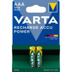 Аккумуляторные батарейки Varta ААА 1000 mAh R2U HR3 Ni-MH 2/2 шт. 05703301402