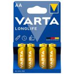Батарейка АА Varta Longlife LR06 1.5V Alkaline блистер 4 шт.