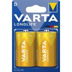 Батарейка LR20 Varta Longlife D 1.5V Alkaline блистер 2 шт. 