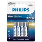 Батарейка Philips Ultra Alkaline LR03 4 шт LR03E4B/10