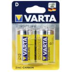 Батарейка R20 Varta Superlife 1.5V Цинково-угольная блистер 2/2 шт.