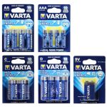 Батарейки Varta High Energy 1.5V AA / AAA / LR14 / LR20 и 9V комплект