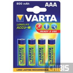 Аккумуляторные батарейки ААА Varta 800 mAh Longlife 4/4 шт. 56703101404