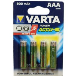 Аккумуляторные батарейки ААА Varta 900 mAh Power HR03, 1.2V, Ni-Mh 1/4 шт 56713101404
