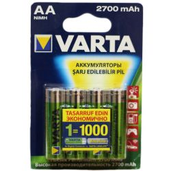 Аккумуляторные батарейки АА Varta 2700 mAh HR06 1.2V 5706 Ni-MH 1/4 шт. блистер 4008496528547