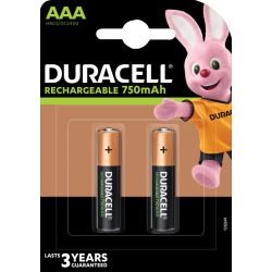 Аккумуляторные батарейки ААА Duracell 750 mAh (HR03, Ni-Mh, 1.2V) 2/2 шт. 5000394038769