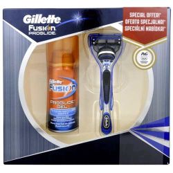 Gillette Fusion ProGlide станок c 1 лезвием + гель для бритья увлажнение 75мл  7702018331369