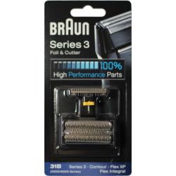 Сетка Braun 31B series 3 / 5000 / 6000 / Contour / Flex XP / Flex Integral, черная сетка и режущий нож 81387938