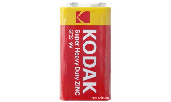 Батарейка Kodak 9V Крона EXTRA HEAVY DUTY 6F22 1 шт. пленка