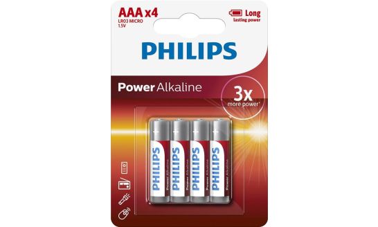Батарейки Philips Power Alkaline AAA alkaline 4 шт