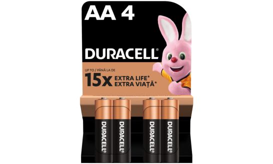 Батарейка АА 1.5V Alkaline Duracell Basic 4 шт 