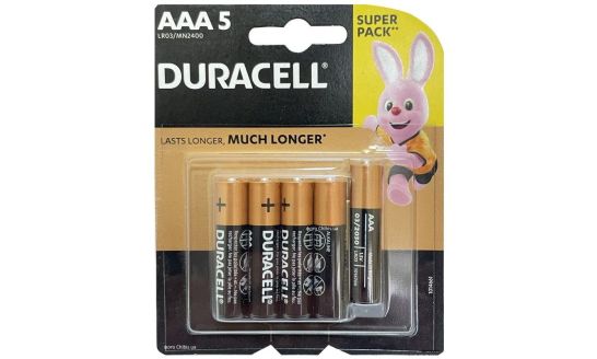 Батарейка Duracell LR03 MN2400 Alkaline Basic 5 (4+1) шт. 5000394052444