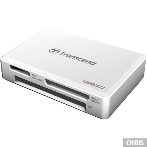 Кардридер Transcend USB 3.0 White (TS-RDF8W)