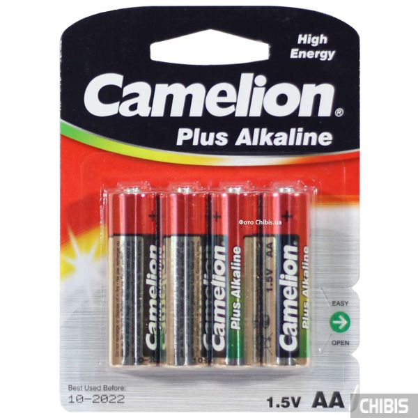 Батарейка АА Camelion Plus Alkaline LR06 1.5V 1/4 шт.
