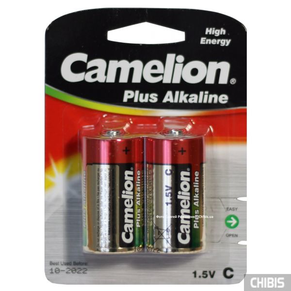 Батарейка Camelion C LR14, 1.5V, Alkaline блистер 1/2 шт