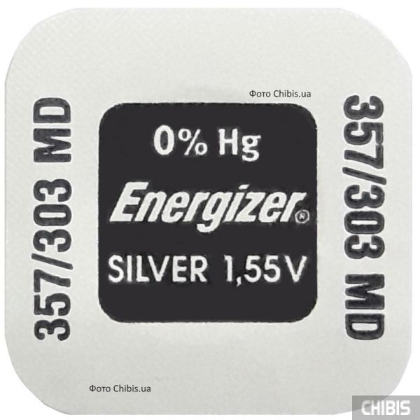 SR44 батарейка 357 / 303 Energizer 1.55V Silver Oxide 1 шт. 