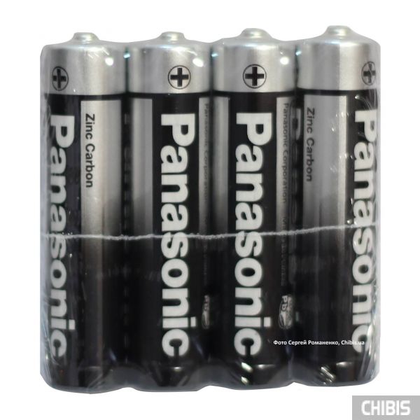 Батарейка Panasonic AAA General Purpose R03, 1.5V, Цинково-угольная 4/4 блистер
