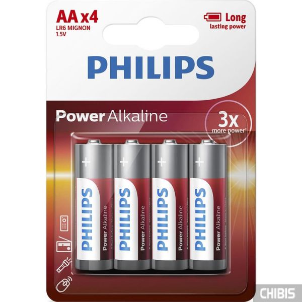 Батарейка Philips Power Alkaline AA alkaline 4 шт