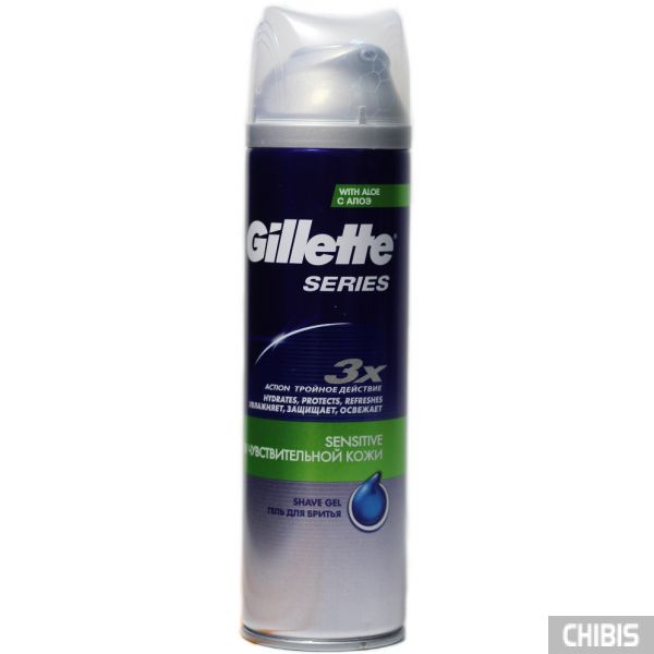 Гель для бритья Gillette Series 3x Sensitive 200 мл.