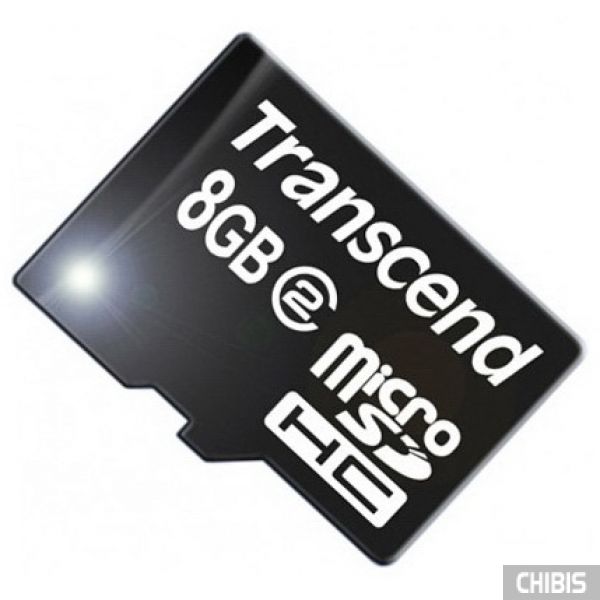 Карта памяти Transcend MicroSDHC 8Gb (Class 2) no adapter