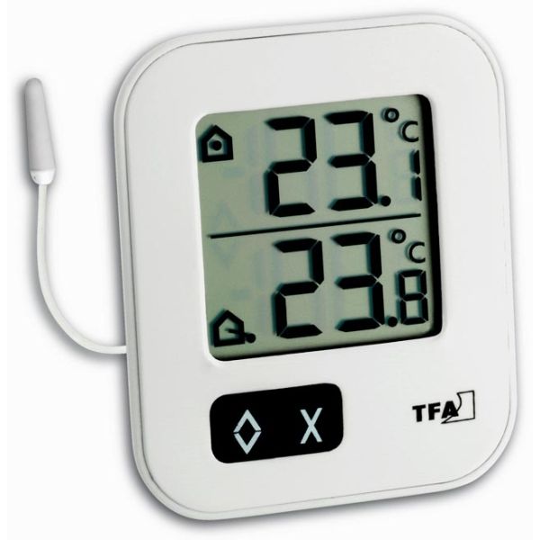 Термометр TFA "Moxx" (30104302) белый